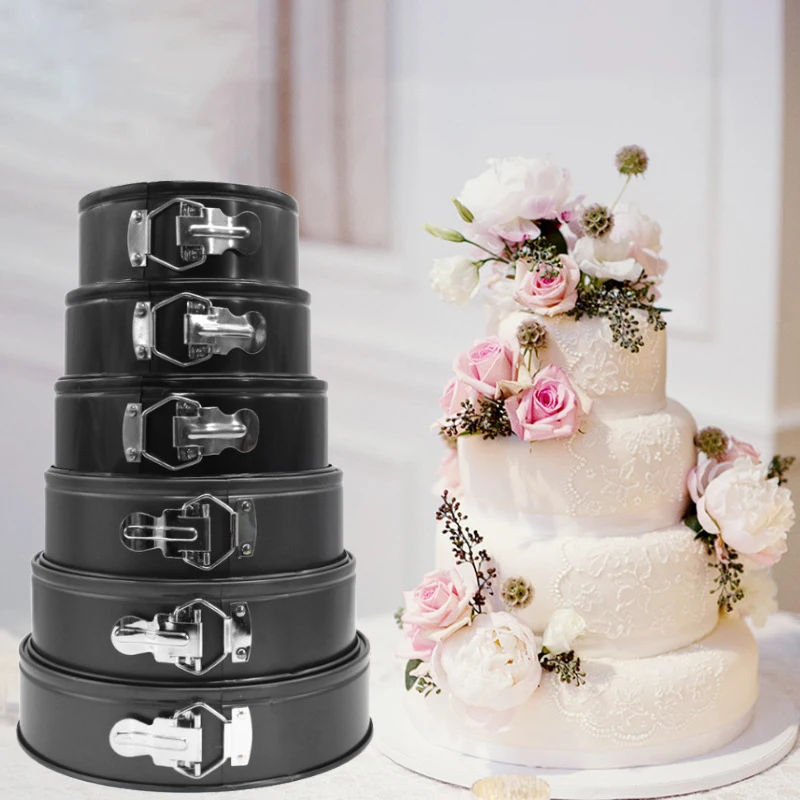 

Urijk Non-Stick Round Cake Baking Pan Carbon Steel Cakes Molds Metal Bake Mould Removable Bottom Bakeware Cake Supplies
