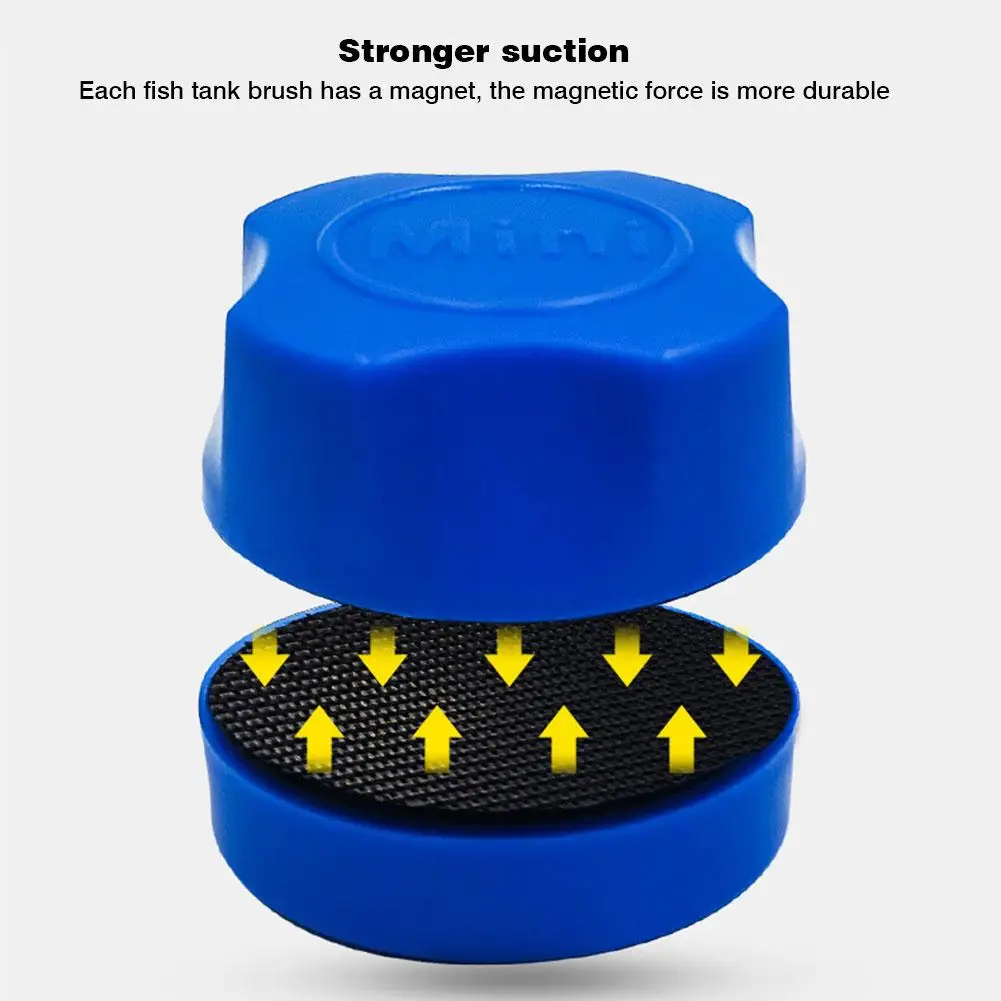 Aquarium Magnetic Brush Glass Floating Algae Scraper Curve Cleaner Mini Scrubber Tool Fish Tank Cleaning Magnet | Дом и сад