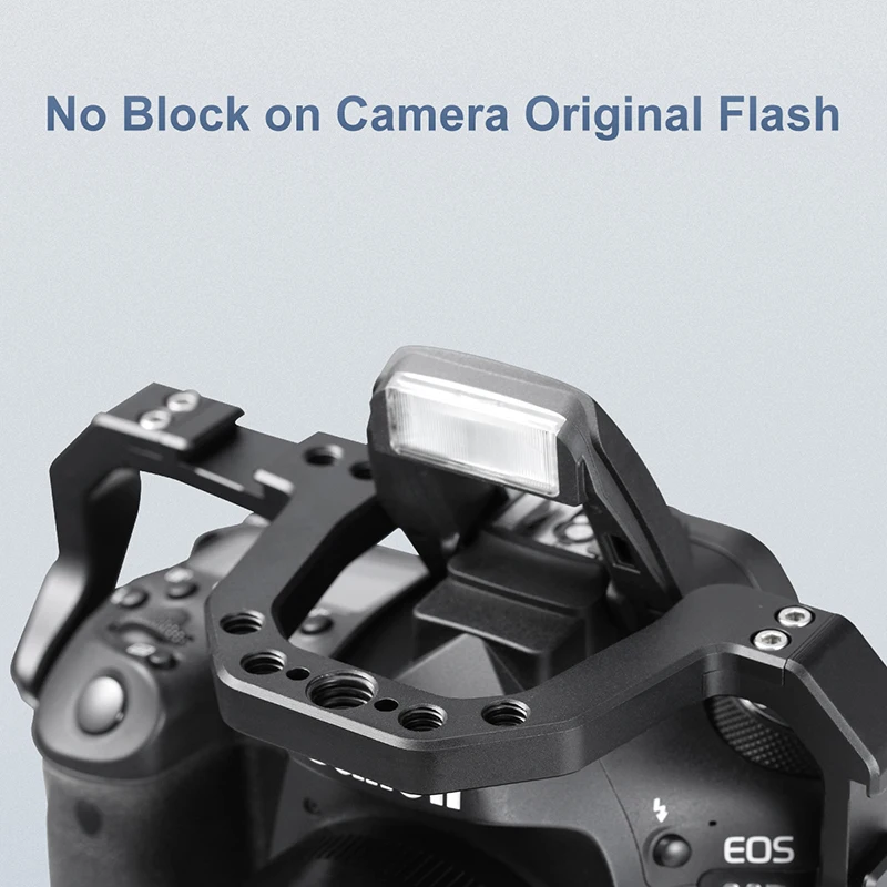 UURig DSLR камера клетка для Canon EOS 70D 80D 90D Корпус чехол Холодный башмак 1/4 ''Arri отверстие для микрофона светодиодный светильник