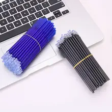 100 шт стирающаяся ручка с пастой 0,5 мм синие/черные чернила пишущие ручки подарок для студентов канцелярские ручки заправка