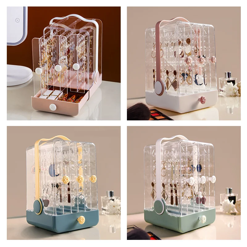 Dustproof Box Jewelry Storage Bins Earrings Necklaces Display Rack Sliding Hangers Dresser Table Organizer Drawer Plastic 16 Dustproof Box Jewelry Storage Bins Earrings Necklaces Display Rack Sliding Hangers Dresser Table Organizer Drawer Plastic
