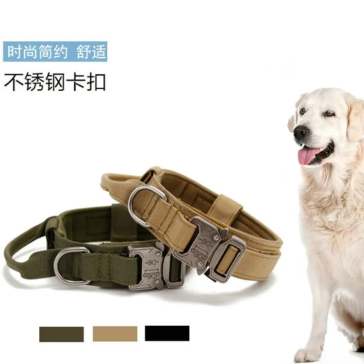 

Military Tactical Dog Collar German Shepard Medium Large Dog Collars Walking Training K9 Service Dog Pet Collar Control Handle