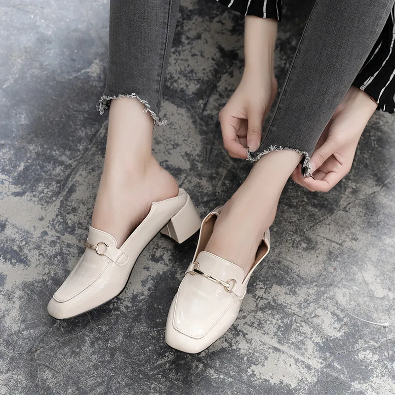 

Women Shoes Soft Girl Small Leather Shoes Small 31 32 33 Chunky-Heel Casual WOMEN'S Shoes Large Size 4