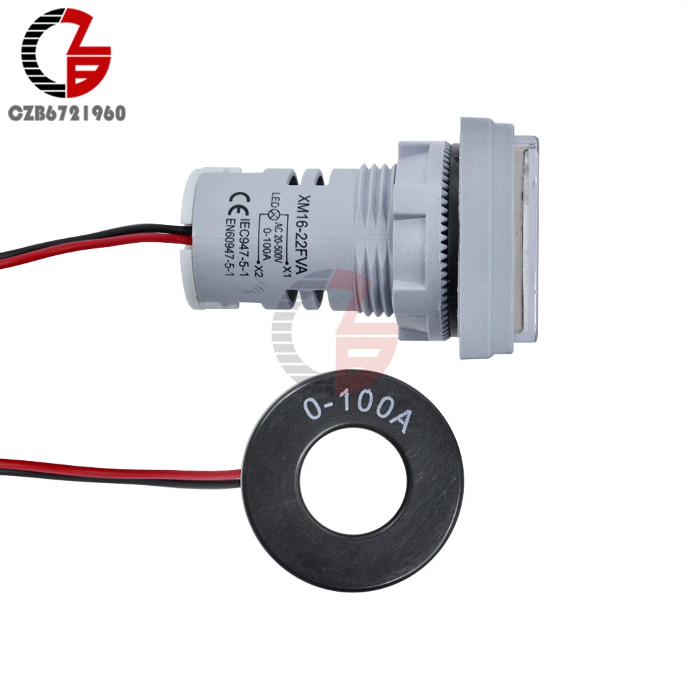 AC 50-500V 0-100A квадратный светодиодный цифровой вольтметр Амперметр 110V 220V Напряжение измеритель тока вольтамметр вольт ампер тестер детектор