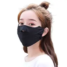 Унисекс, летняя, ледяная, шелковая, тонкая, солнцезащитная, с открытым носом, маска для рта, для велоспорта, ветрозащитная, одноцветная, моющаяся, регулируемая, Ушная петля, респиратор