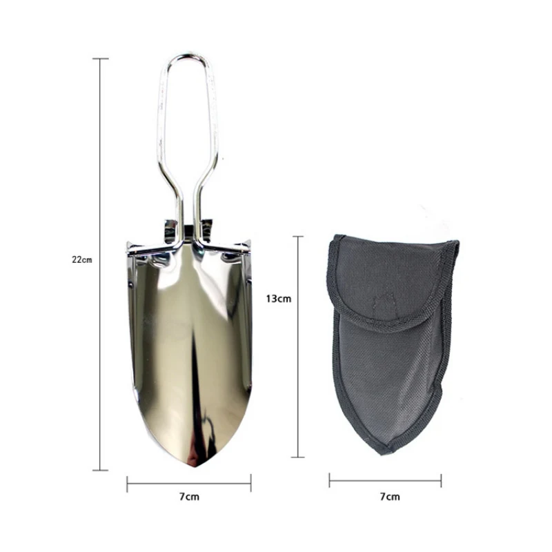 

Lightweight Small Stainless Steel Foldable Garden Trowel Collapsible Handy Camping Shovel For Gardening And Potting Multi-Tool W