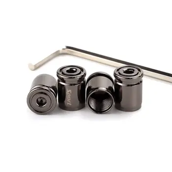 

4pcs Stainless Steel Screw-on Alloy Material Anti-leakage Design Anti-theft Universal Metal Modified Tire Mouth Valve Core Cap