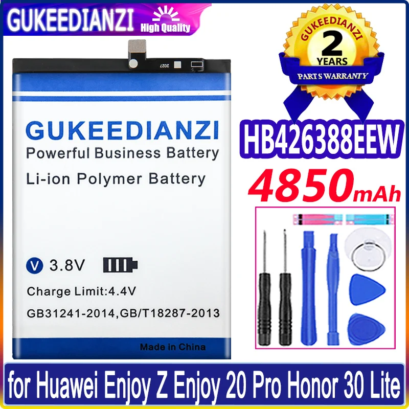 GUKEEDIANZI Battery 4850mAh HB426388EEW for Huawei Enjoy Z 20 Pro Honor 30 Lite EnjoyZ Enjoy20 Honor30 | Мобильные телефоны и