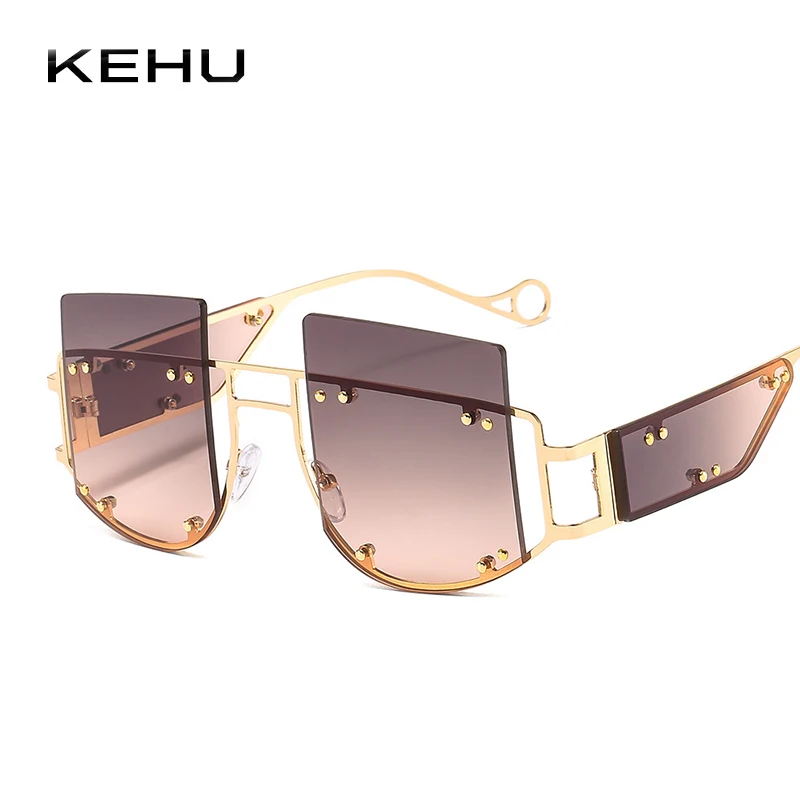 KEHU модные панк Солнцезащитные очки женские брендовые дизайнерские
