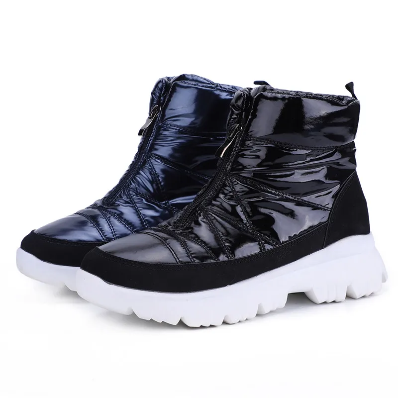 Ceny MORAZORA śniegowce damskie buty na zamek błyskawiczny utrzymuj ciepłe buty zimowe damskie wodoodporne damskie buty antypoślizgowe botki platformowe buty