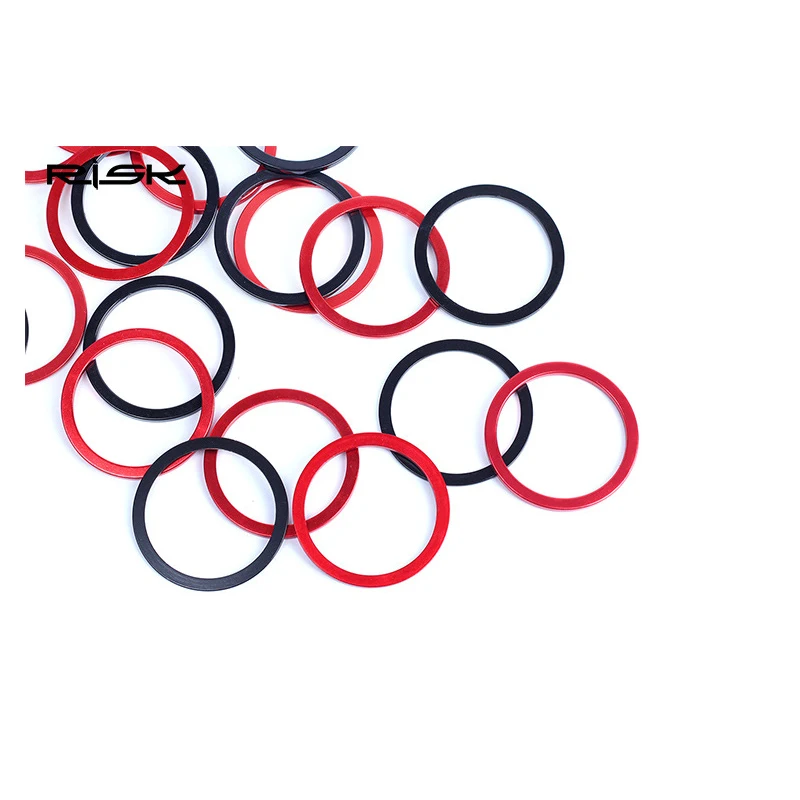 15pcs RISK 1/1.5/2/2.5/3mm MTB Bike Bottom Bracket Washers Mountain Bicycle Flywheel Hub Spacer Gasket CNC Alloy MTB Tool Washer