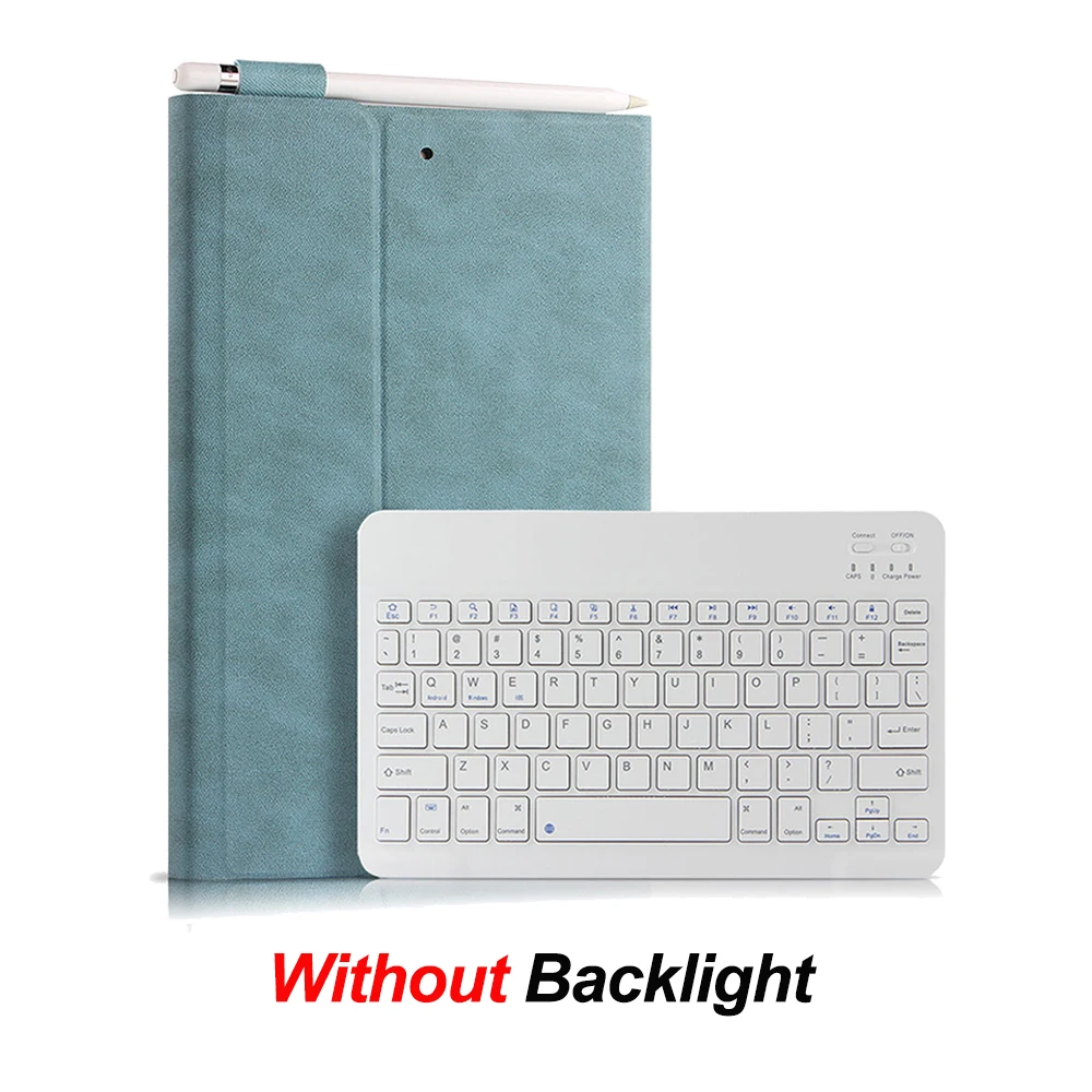 Without Backlight Для iPad 10," iPad 7th Gen Подсветка клавиатура чехол для iPad 7th 10,2 A2197 A2200 A2198 чехол из искусственной кожи чехол для планшета - Цвет: Without Backlight