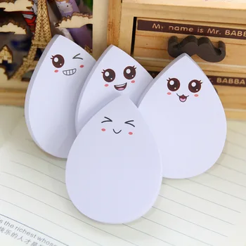 

1pcs Cute Water Drop Memo Pad Sticky Notes Bookmark Planner Paper Sticker School Supplies Kawaii Stationery 70 Sheets