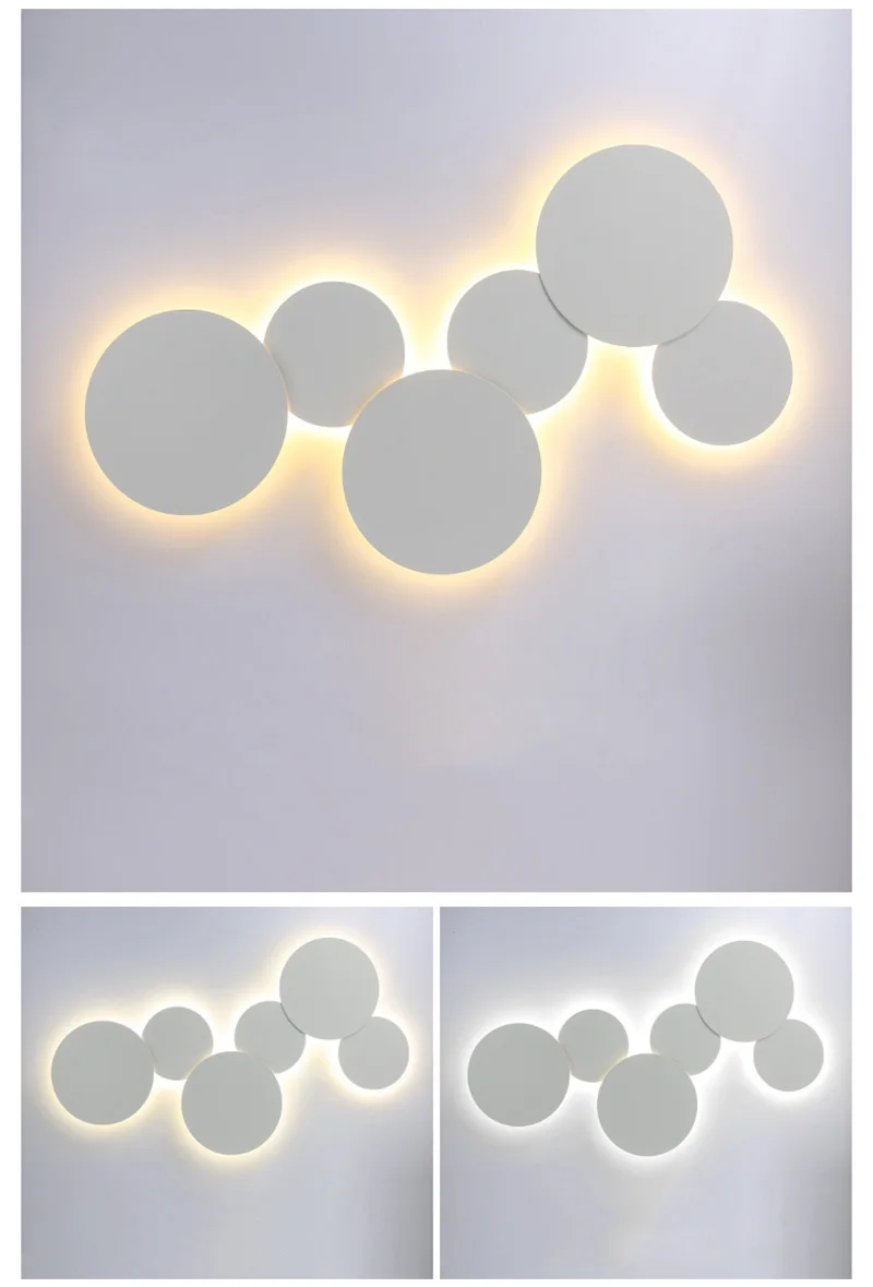 wall light fixture Zerouno decoration wall lamps diy shape round led sconece 20cm 25cm 30cm 35cm 100-240v night room loft decor wall light lighting wall lights indoor