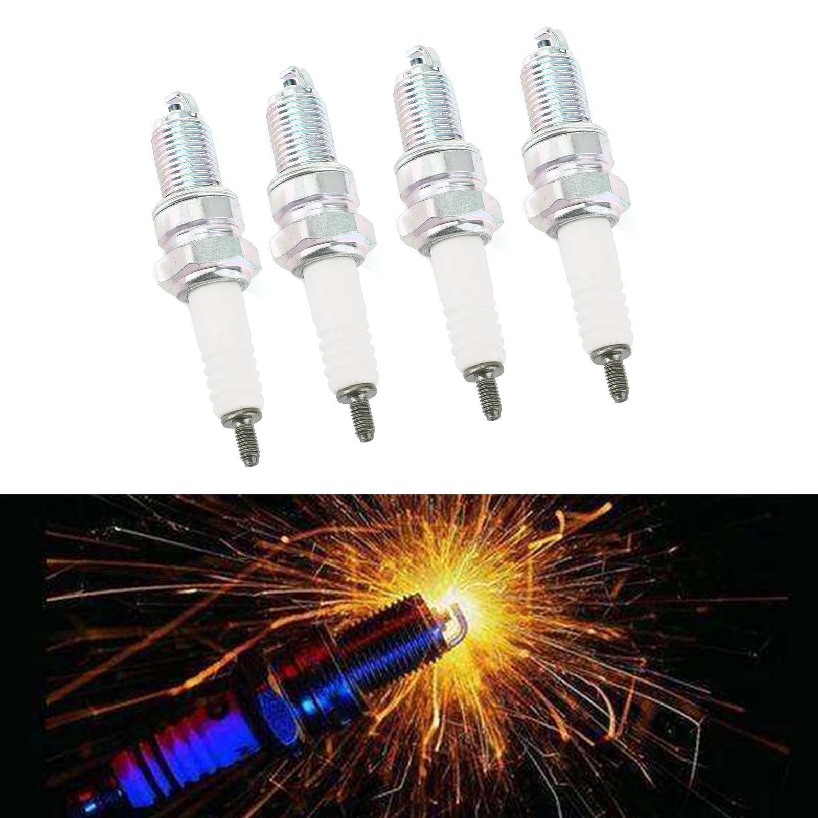 Areyourshop 4 Pcs Misura Per Honda Vf1100 Magna Sabre Vf Vt750C Gl1200 Gl1100 Spark Plug Dpr8Ea-9 Motorcylce Accessori Parti