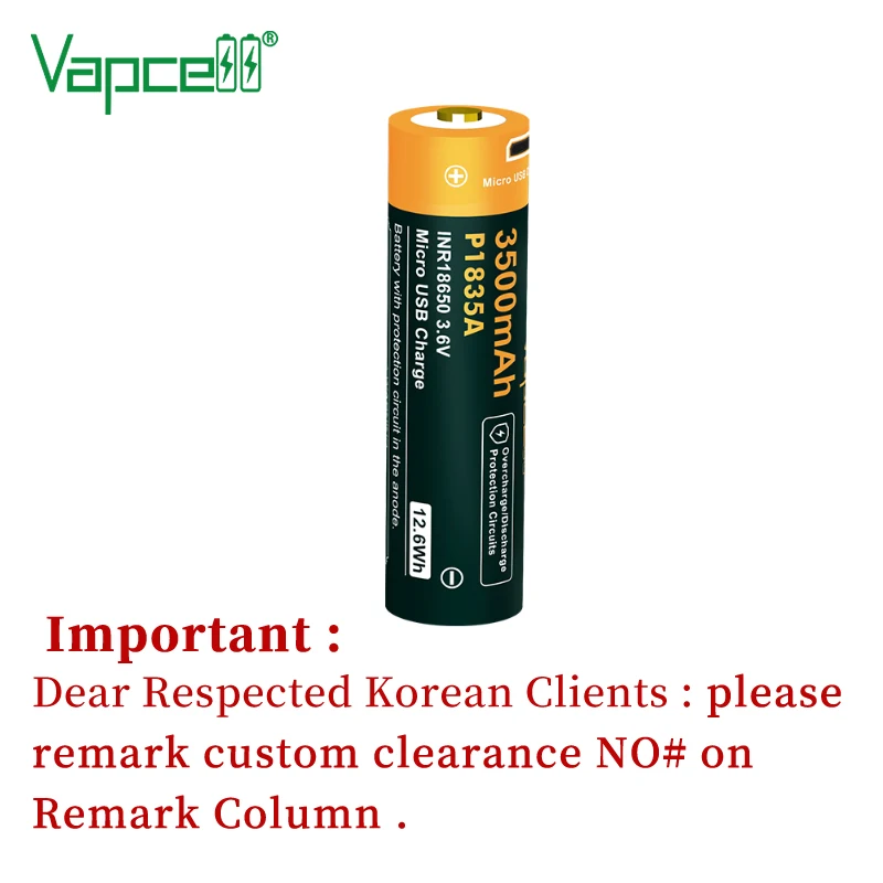 Kan niet lezen of schrijven prioriteit Afvoer Vapcell Original 18650 3500mah P1835a Button Top Battery 3.7v High Capacity  Usb Rechargeable Li Ion Batteries For Flashlight - Rechargeable Batteries -  AliExpress