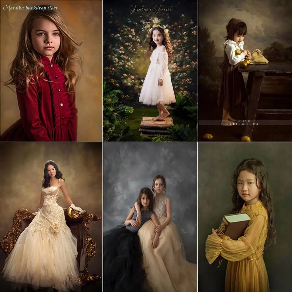 Фон для фотосъемки с абстрактным рисунком маслом в стиле ретро детей и взрослых