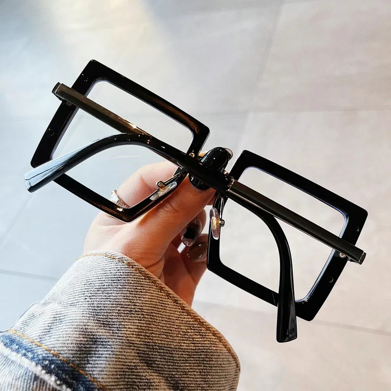 OEC-MANAGEMENT CPO Vintage Optische Platz Gläser Rahmen Frauen Männer Mode Transparent Brillen Weibliche Klare Linse Übergroßen Brillen O1248 – Detail 9