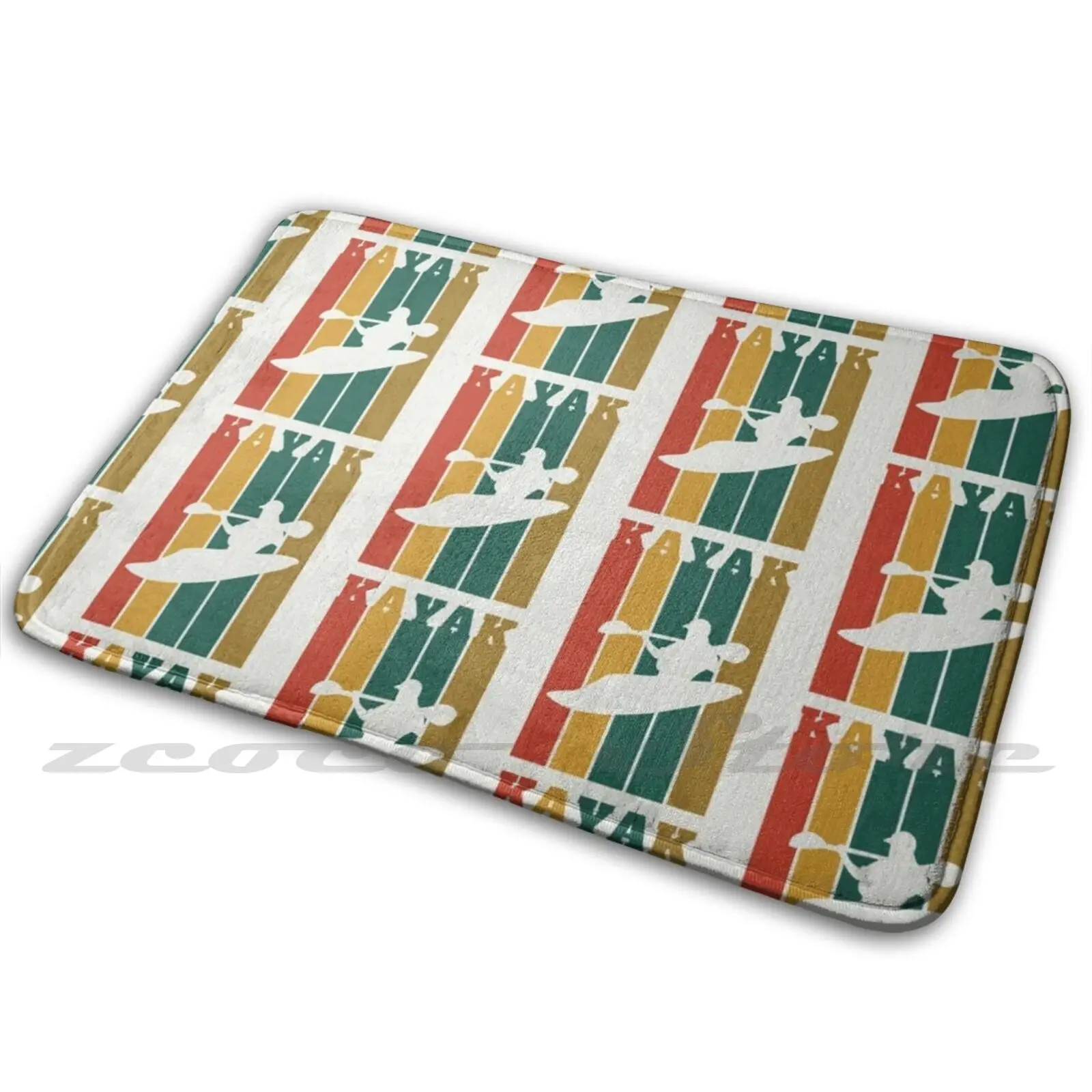 Whitewater Kayak Kayaking Vertical Stripes Carpet Rug Non Slip Water
