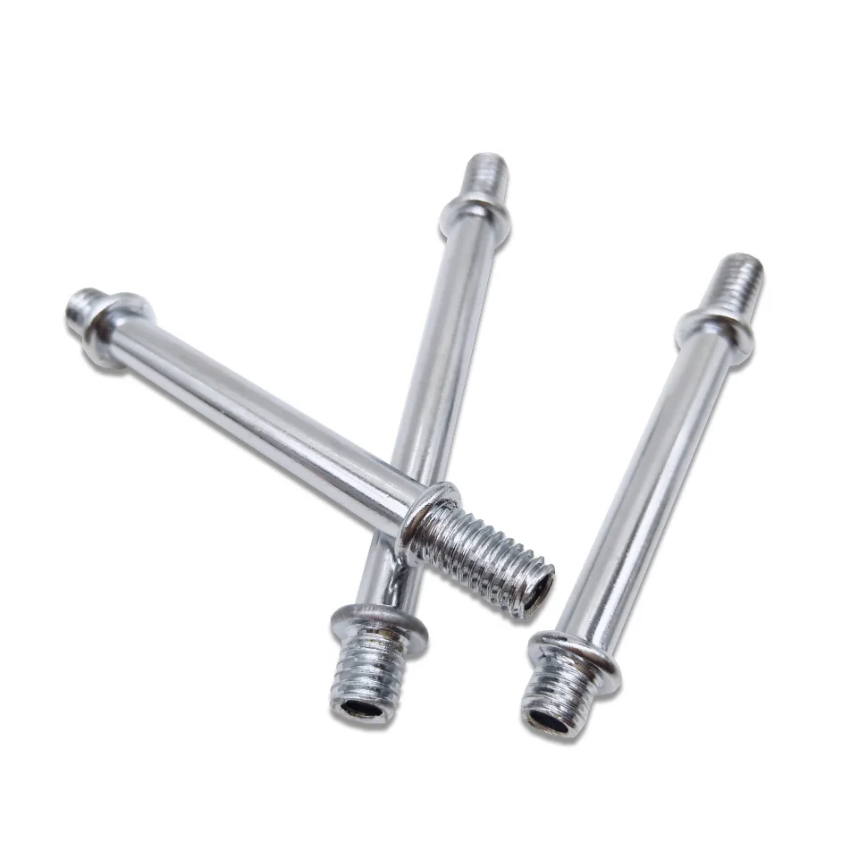 LED Lamp Accessories Thread Adapter 2pcs Double Head M6 External Thread Tube At Both Ends Counter Light Chandelier Wall Lamp Silver Connecting Rod Straight Tube