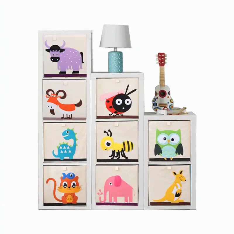 Cube Oxford Tissu Animal Broder Pliant Boite De Rangement Enfant Jouets Organisateur Enfants Articles Divers Panier De Rangement Organisateur 33 33 33 Aliexpress