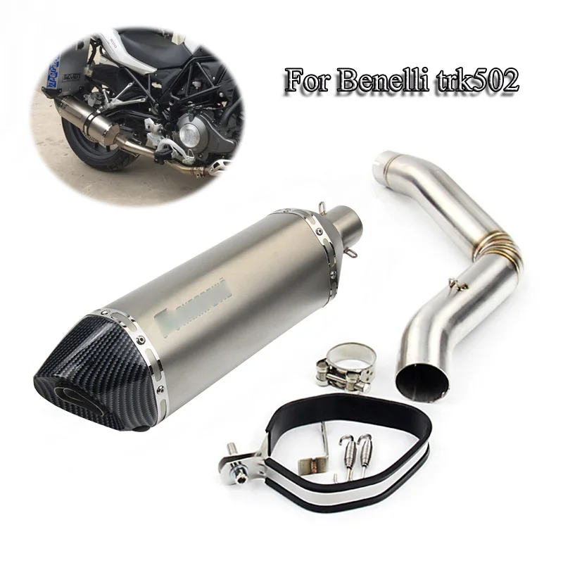 

TRK502 Slip On Exhaust Muffler Set For Benelli trk 502 Motorcycle Exhasut Mid Link Connect Pipe Muffler Tail Pipe With DB Killer