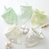 New 5 Pieces/Lot Baby Bib Newborn Feeding Burp Cloth Cotton Kids Triangle Scarf Teething Saliva Towel Soft Bandana Bibs 6