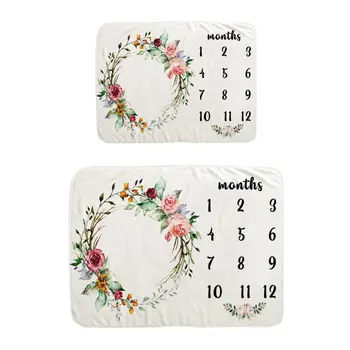 

Baby Monthly Record Growth Milestone Blanket Newborn Photography Prop Background