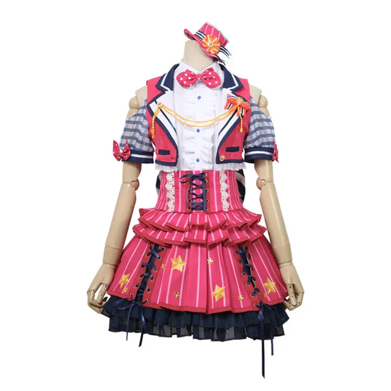 

Anime BanG Dream! Poppin Party Cheerful Star Cosplay Costume Uniform Hanazono Tae Halloween Dresses Free Shipping B