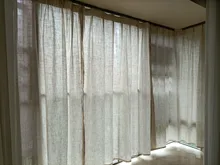 

Brand 100% Cotton Linen Curtains High Quality Hemp Window Drapes for Living Room Natural Sheer Cortinas Tulle Fabrics for Cafe