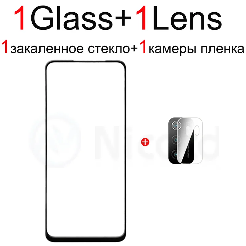 2in1 Protection Glass For Xiaomi Poco M3 M4 Pro 4G 5G Screen Protector Camera Lens Tempered glass on Poco X3 NFC Pro F3 F1 Glass phone glass protector Screen Protectors