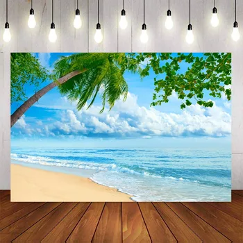 

Summer Beach Photographic Background Holiday Blue Sea Sky Beach Island Sun Banner Backdrop Photocall
