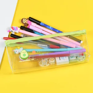 Big Pencil Case Hot sale Transparent For Boys Girls School Canvas Pencil Bag simple cheap Stationery School Supplies Pencil Bag