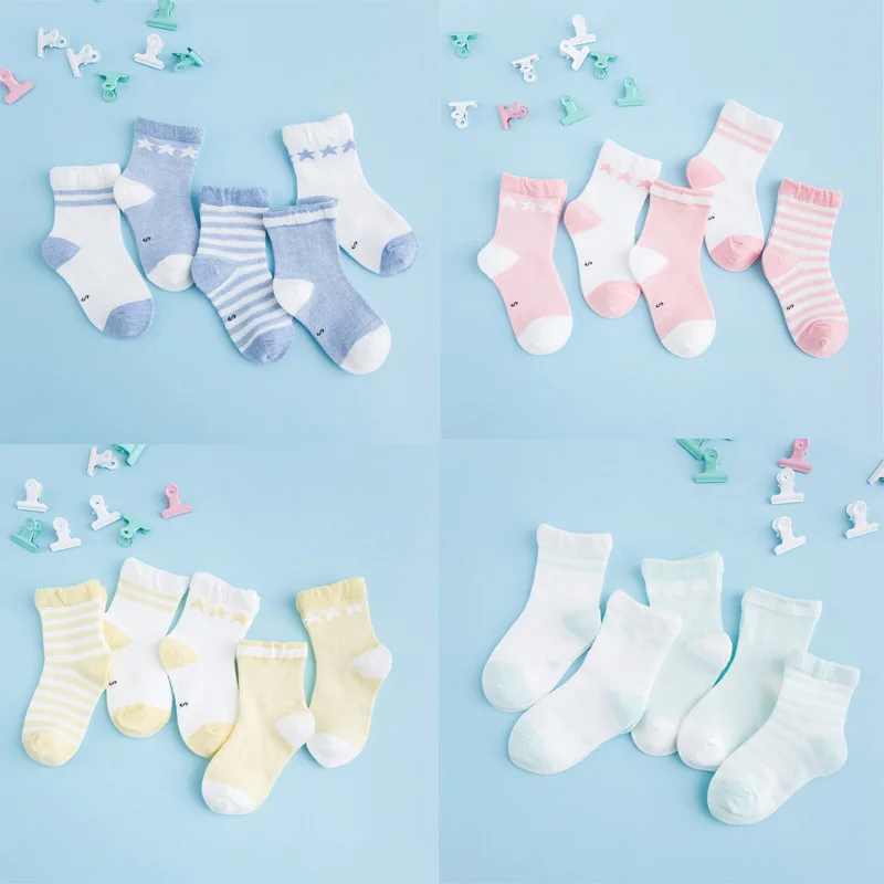1 Pair Baby Soft Cotton Socks Newborn Infant Printing Comfortable Sock Toddler Kids Breathable Ankle Socks For 0-6 Years D0236