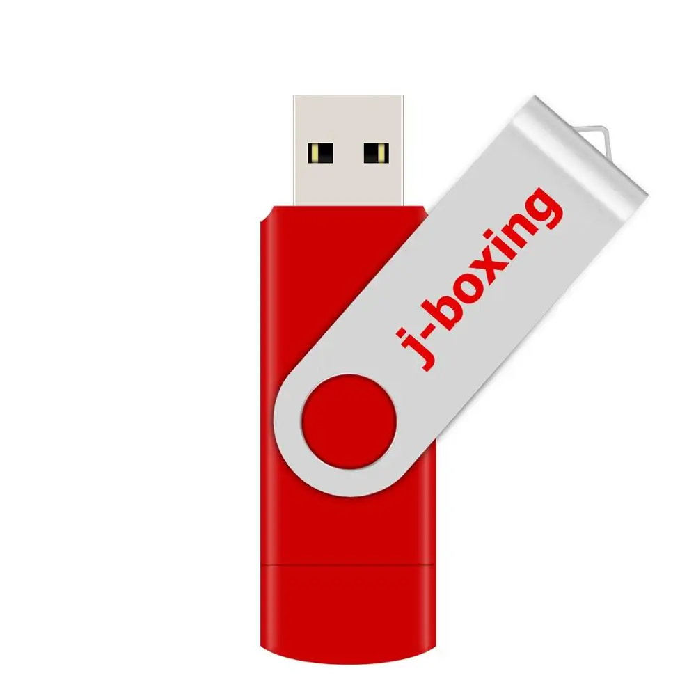 USB флеш накопитель J boxing OTG 64 ГБ 32 16 8 Micro 2 0 металлический поворотный диск для
