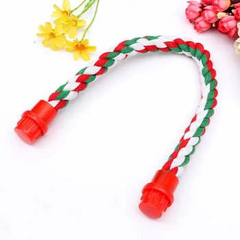 

Hanging Training Multicolor Durable Bungee 44cm Braided Bird Supplies Climbing Toys Funny Parrot Stand Rope