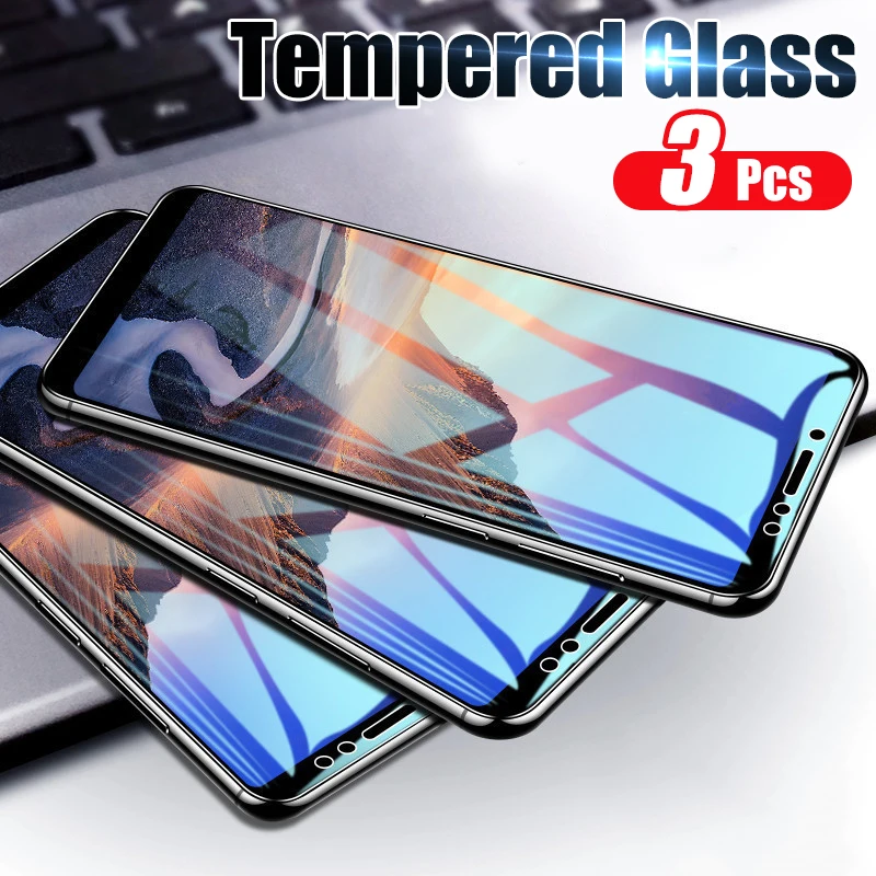 

3Pcs/Lot Screen Tempered Glass On The For Samsung Galaxy A10 A20e A30 A40 A50 A60 A70 A80 Protective Glass Protector Full Cover