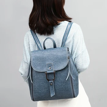 

Vintage Women Backpacks Fashion Female PU Leather Backpack School Bag Bagpack for girls Shoulder Bags Mochilas Backpack Purse