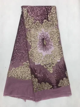 

African Lace Fabric 2020 High Quality Lace Velvet Fabric Lace Fabric Nigerian Sequins Lace Fabric For Wedding Dress JL28581