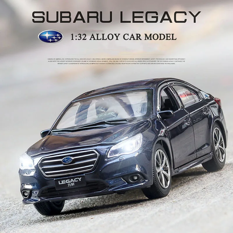 1:32 Subaru Legacy Alloy Diecast Toy Vehicle Model Car High Simitation With Light/Sound Cars Toys For Children Kids Xmas Gifts