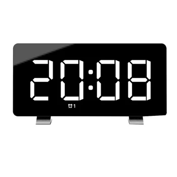 

Digital Alarm Clock 7.3 Inch LED Screen with Snooze Adjustable 0-100 Brightness Volume Dimmable Easy for Kid Senior Bedside Alar