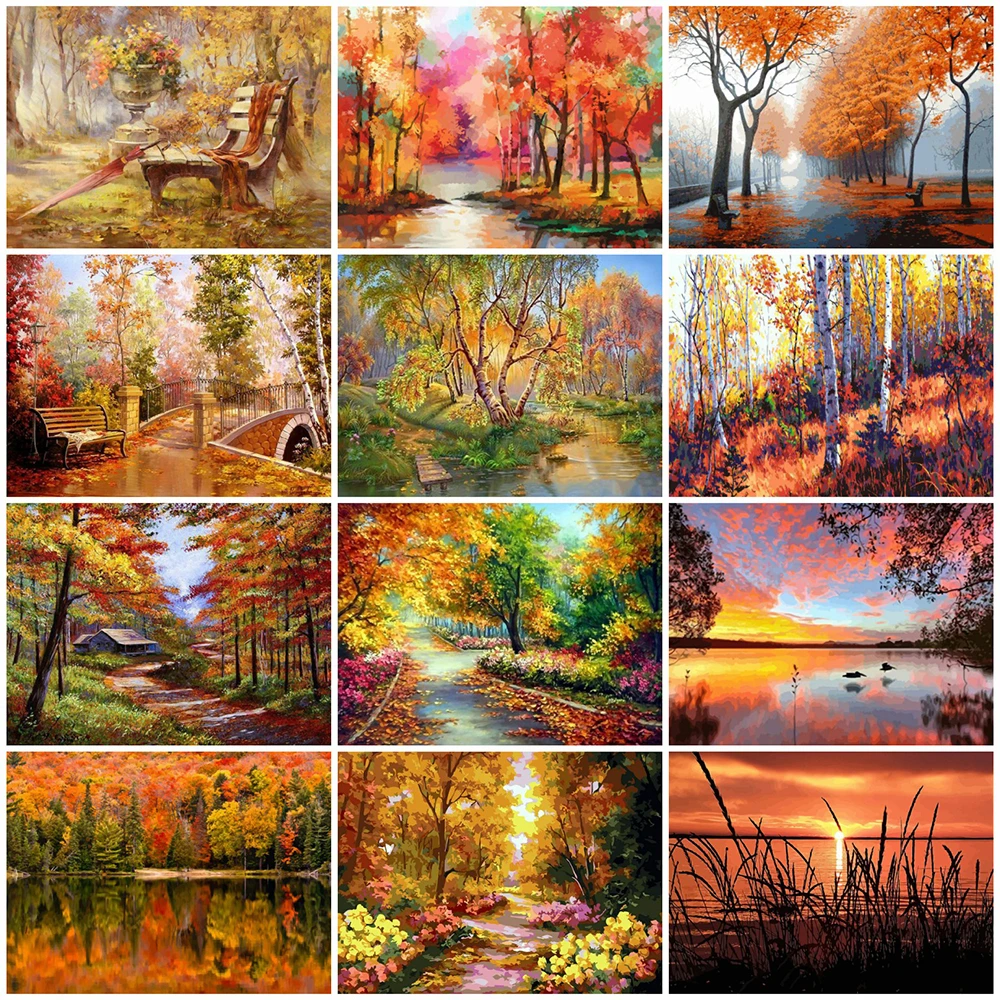 EverShine-Painting-By-Numbers-Natural-Scenery-Oil-Paint-By-Numbers-For-Adults-Autumn-On-Canvas-HandPainted