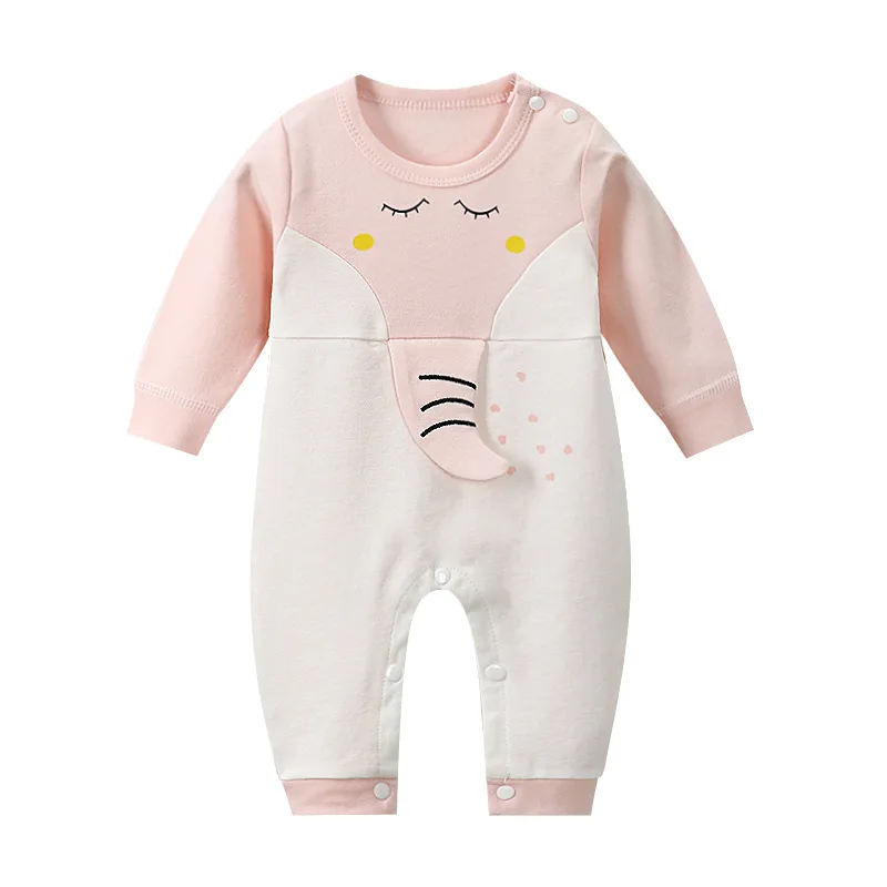 Осенняя одежда для малышей Детские комбинезоны с длинными рукавами для новорожденных мальчиков и девочек детский комбинезон хлопок roupa de bebes - Цвет: a