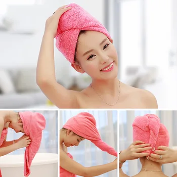 Girl's Hair Drying Hat Quick-dry Hair Towel Cap 1