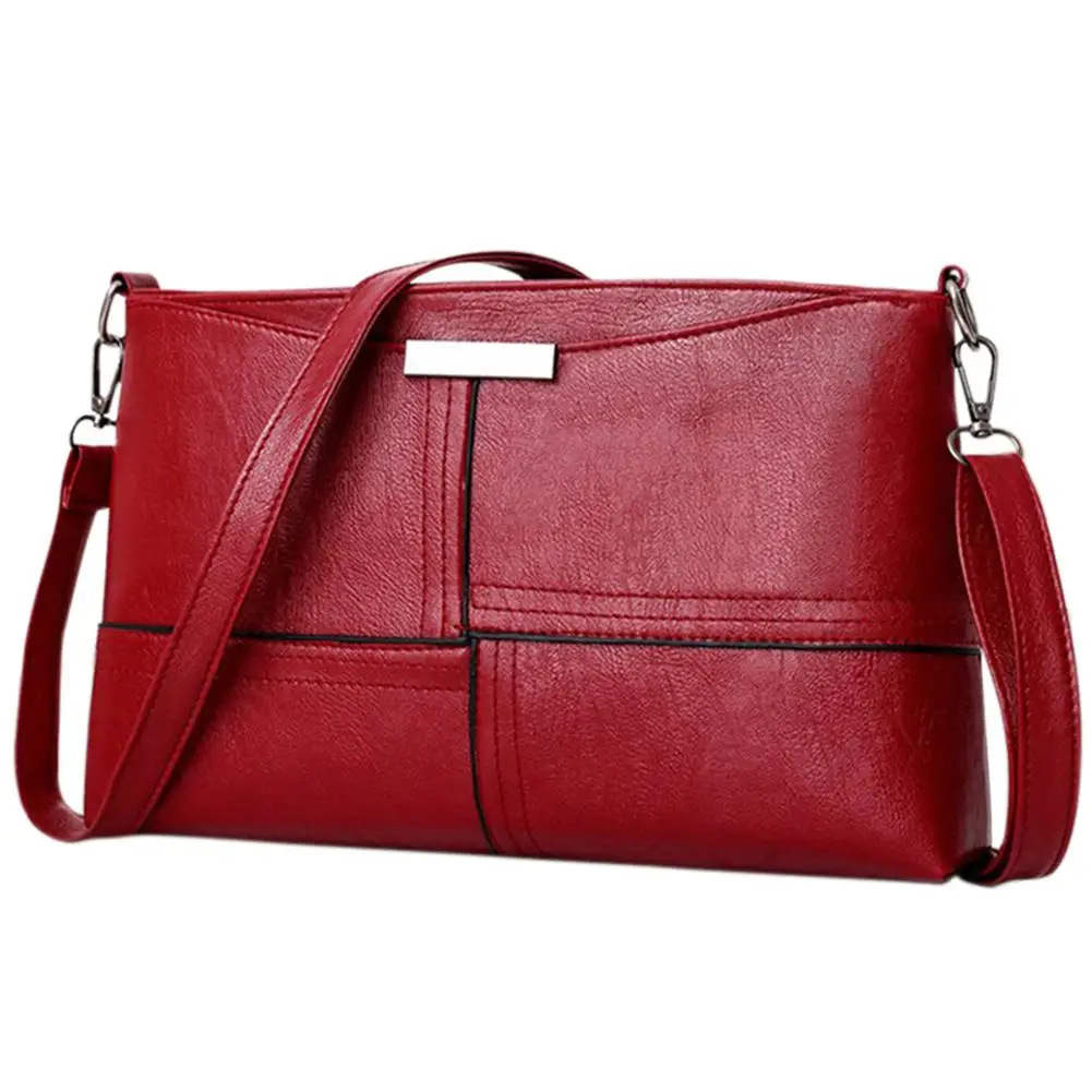 

PinShang Women Fashion Single Shoulder Bag PU Leather Solid Color Lady Cross-body Messenger Bag