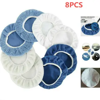

8pcs Polisher 9-10Inch Car Microfiber Polishing Pads Wax Wash Brand New