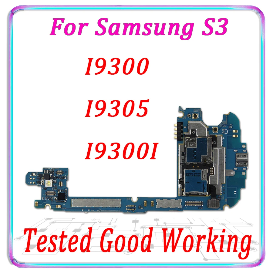 Original Motherboard For Samsung Galaxy S3 I9300 I9305 I9300I I9301I Unlocked Motherboard Android Logic Board Tested Good Plate