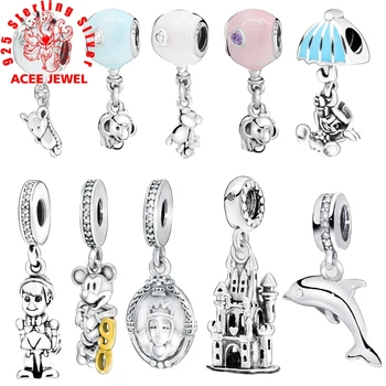 

2019 autumn New 925 Sterling Silver Beads Mouse Elephant Bear & Balloon Dangle Charms fit Original Bracelets DIY Jewelry
