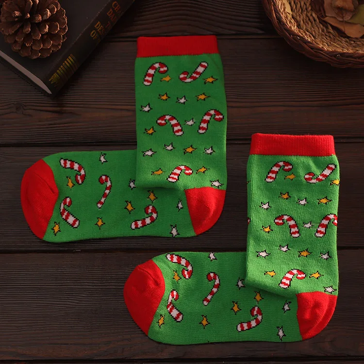 Рождественские Праздничные Носки, Хлопковые вязаные рождественские носки для девочек, новые рождественские подарки, зимние толстые пушистые носки