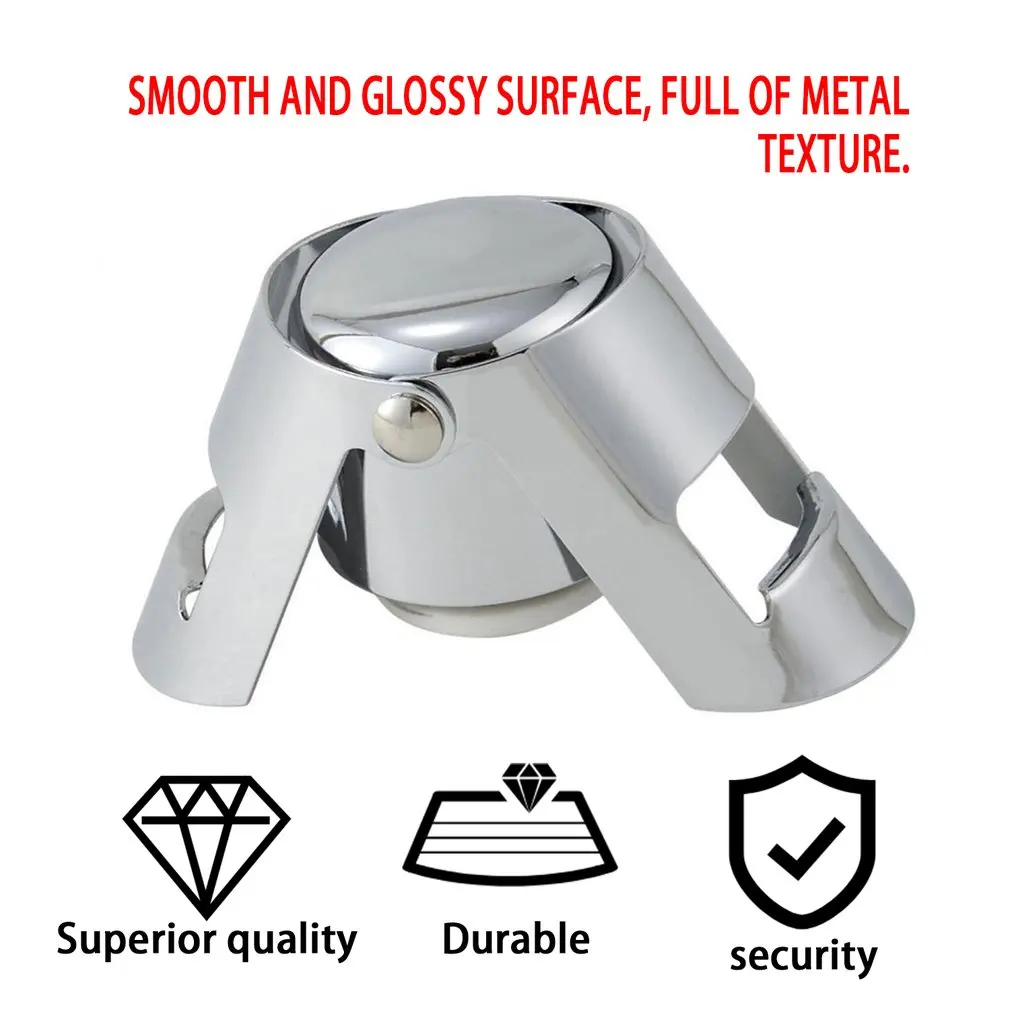 Universal Wine Bottle Stopper 430 Stainless Steel Champagne  Sparkling Wine Bottle Plug Sealer Preserver Tools Dropshipping